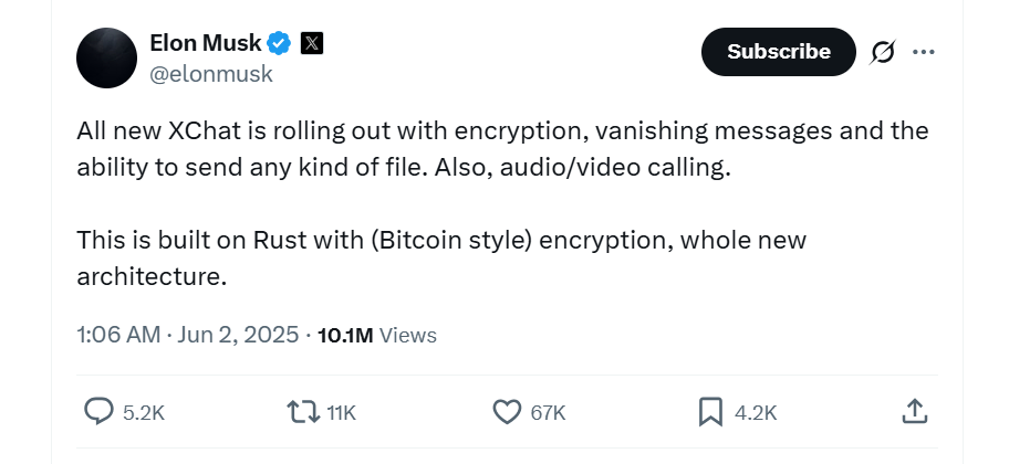 Elon Musk On X