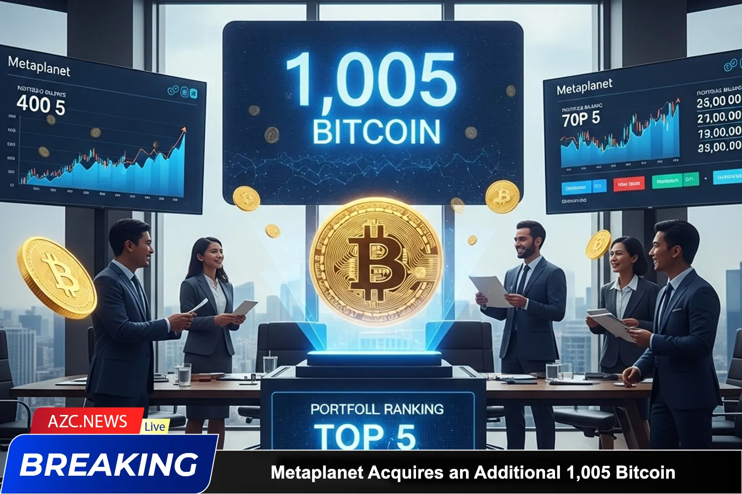 Metaplanet Acquires An Additional 1,005 Bitcoin, Ranks In Top 5