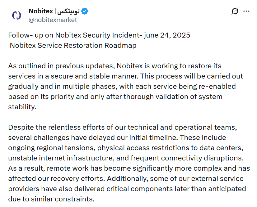 Nobitex Had Been Hacked
