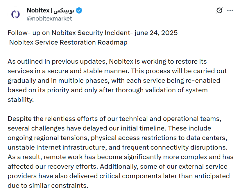 Nobitex Had Been Hacked