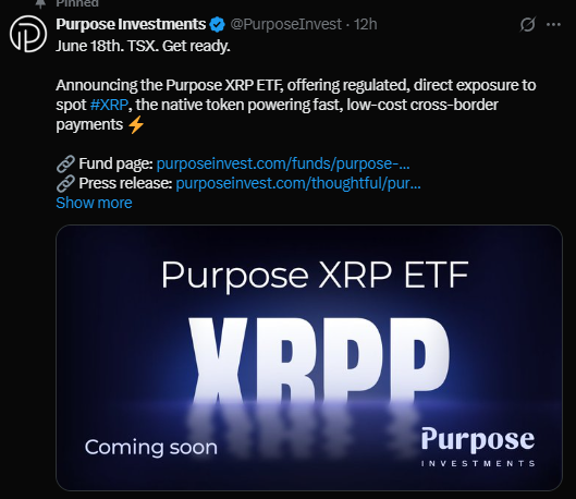 Purpose Xrp Etf