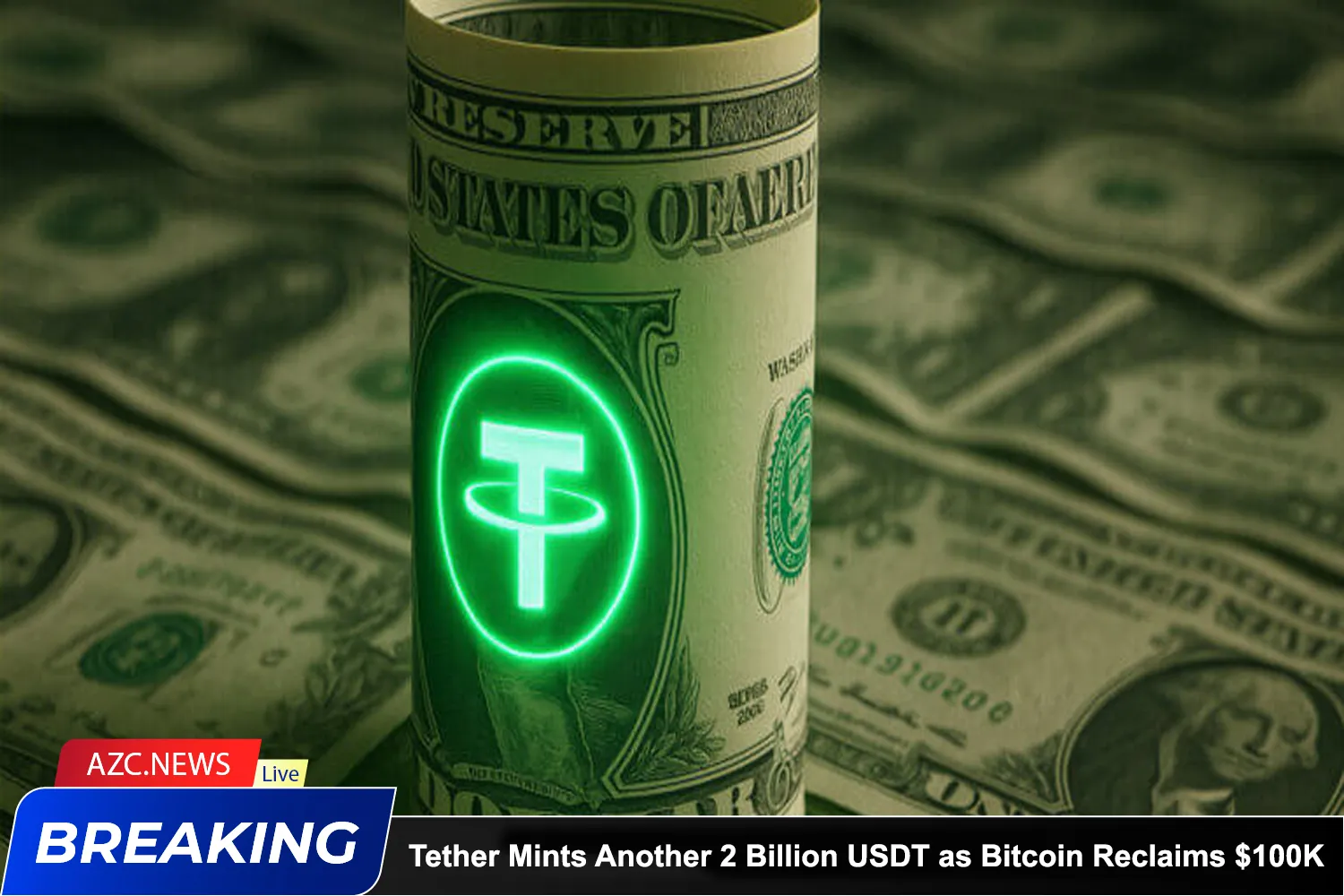 Tether Mints Another 2 Billion Usdt As Bitcoin Reclaims $100k