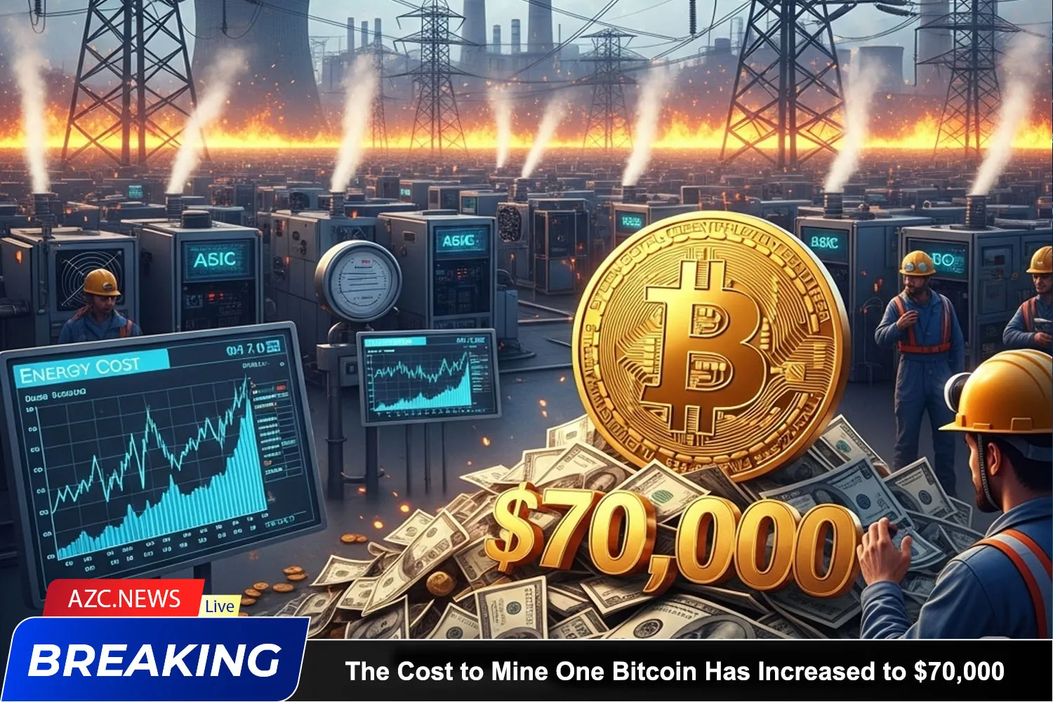 The Cost To Mine One Bitcoin Has Increased To $70,000
