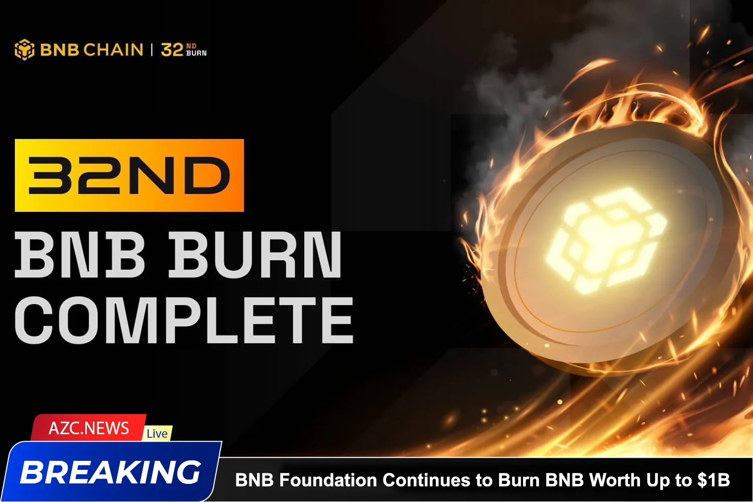 Bnb Foundation Continues To Burn Bnb Worth Up To $1 Billion
