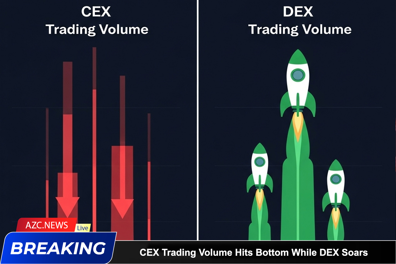 Cex Trading Volume Hits Bottom While Dex Soars