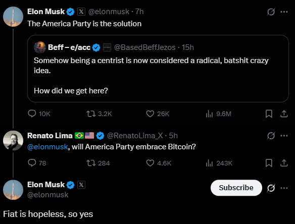 Elon Musk On X