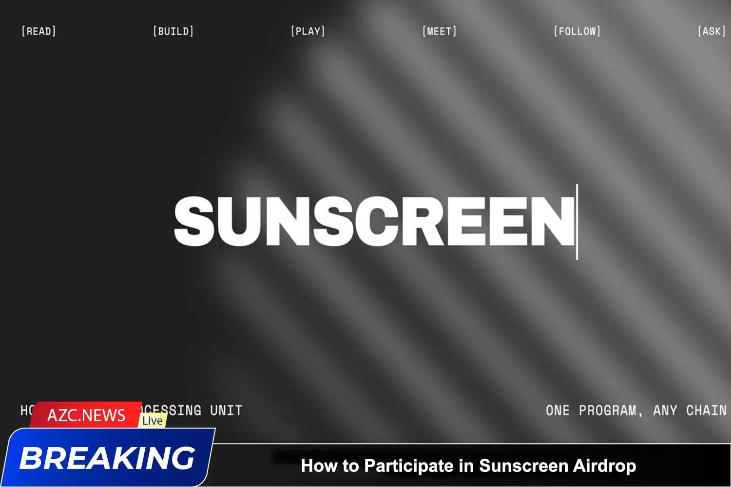 How To Participate In Sunscreen Airdrop