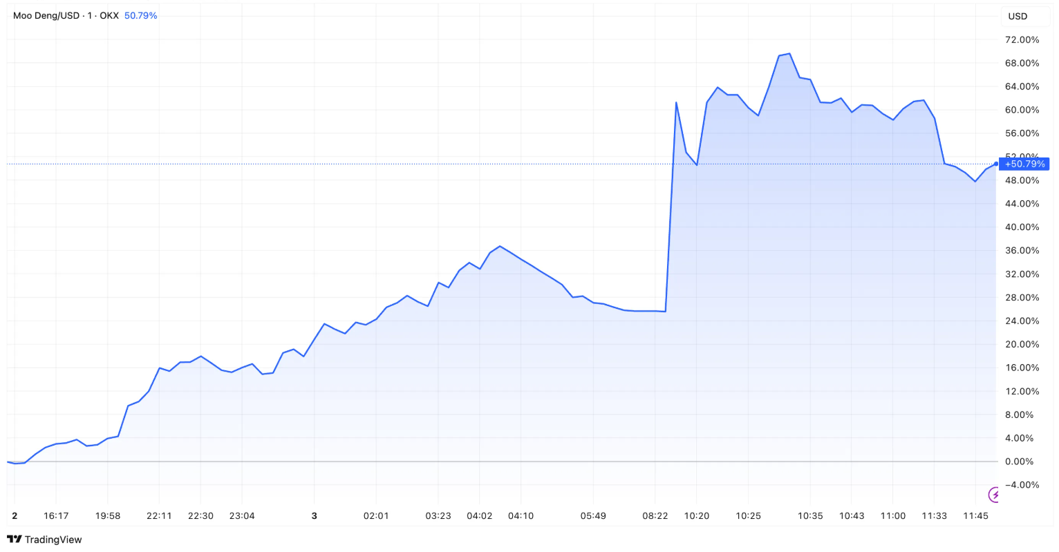 Moodeng Coin Price Performance
