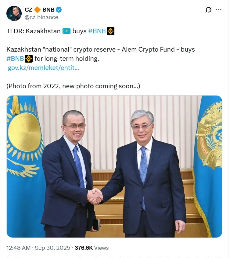 Cz Shares On X