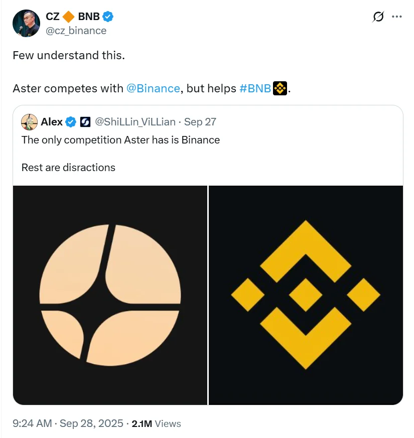 Cz Shares On X