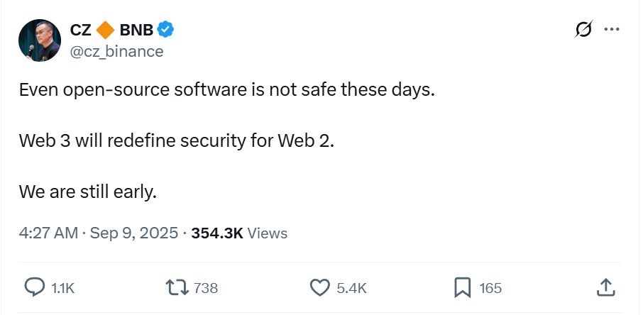 Cz Shares On X