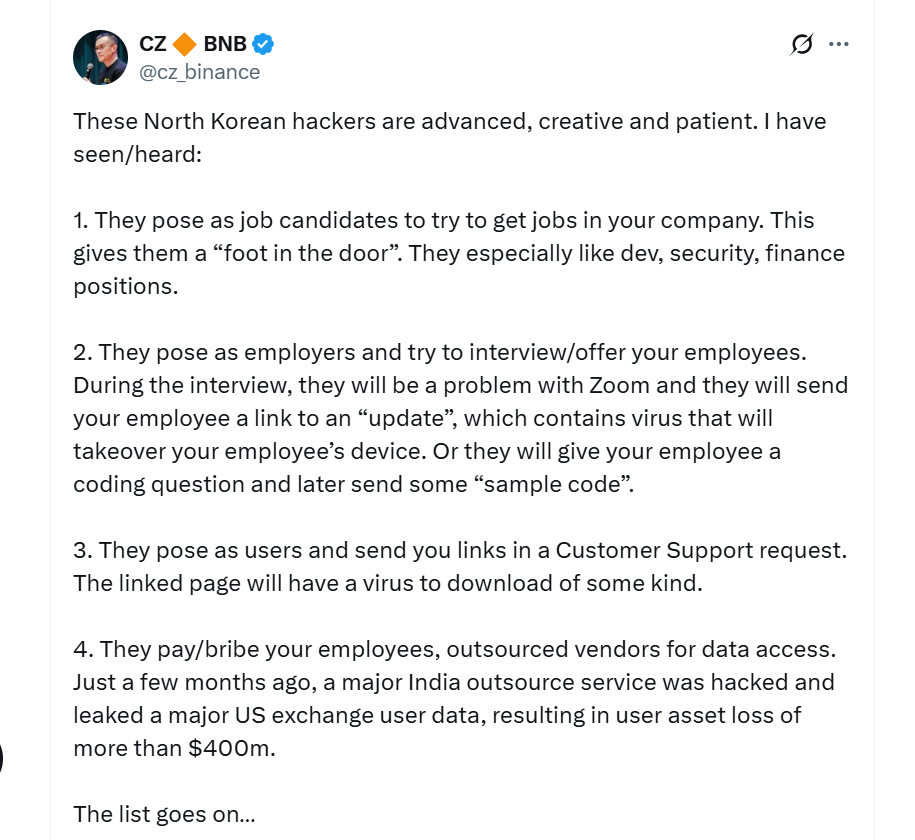 Cz Shares On X