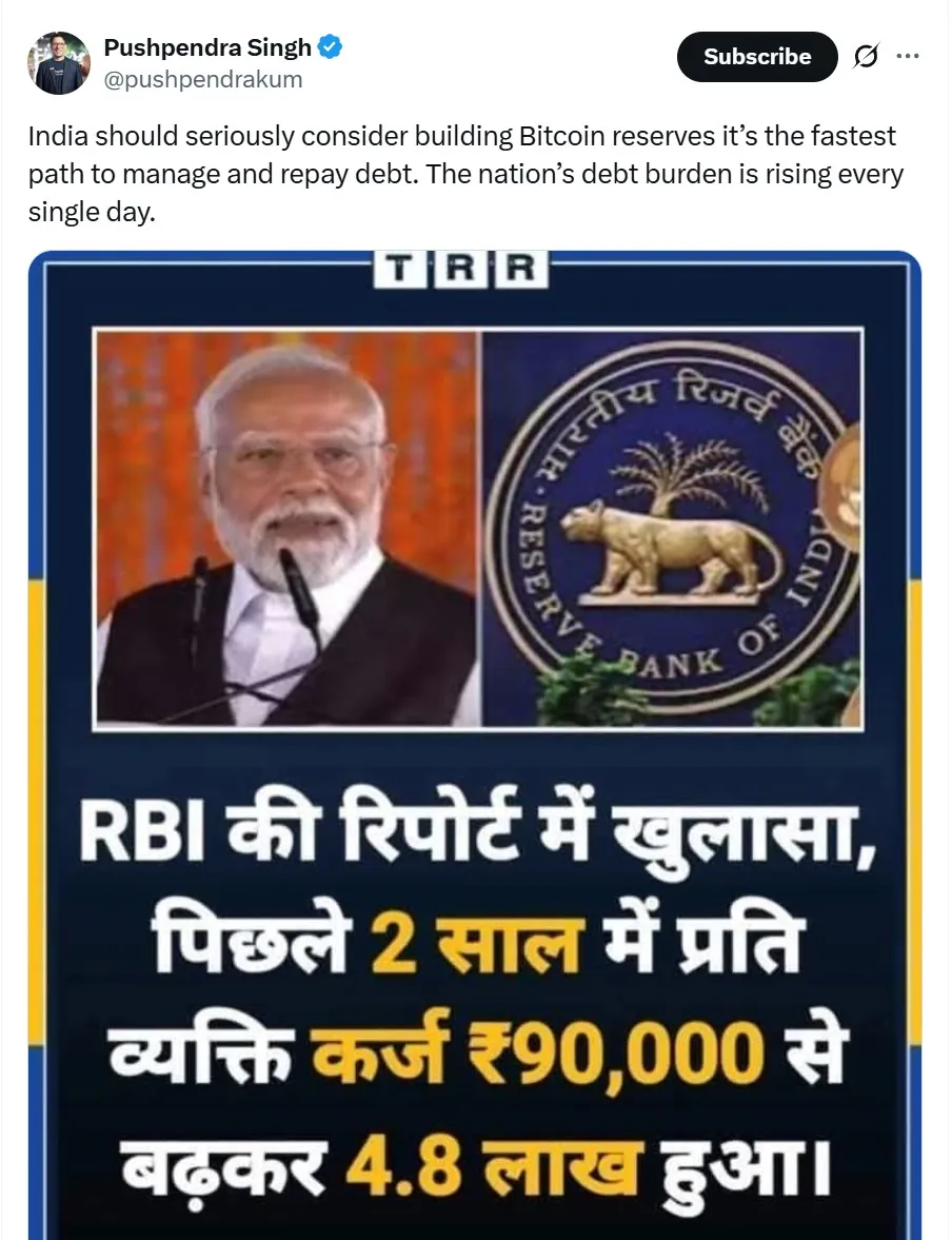 Pushpendra Singh Shares On X