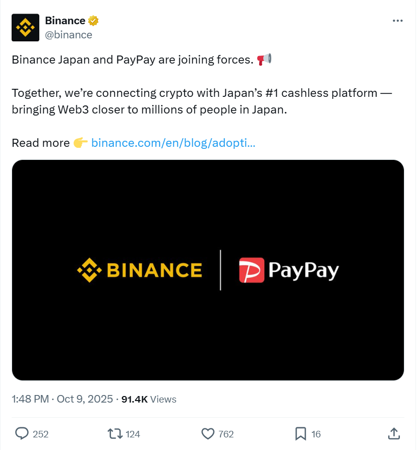 Binance Annoucement