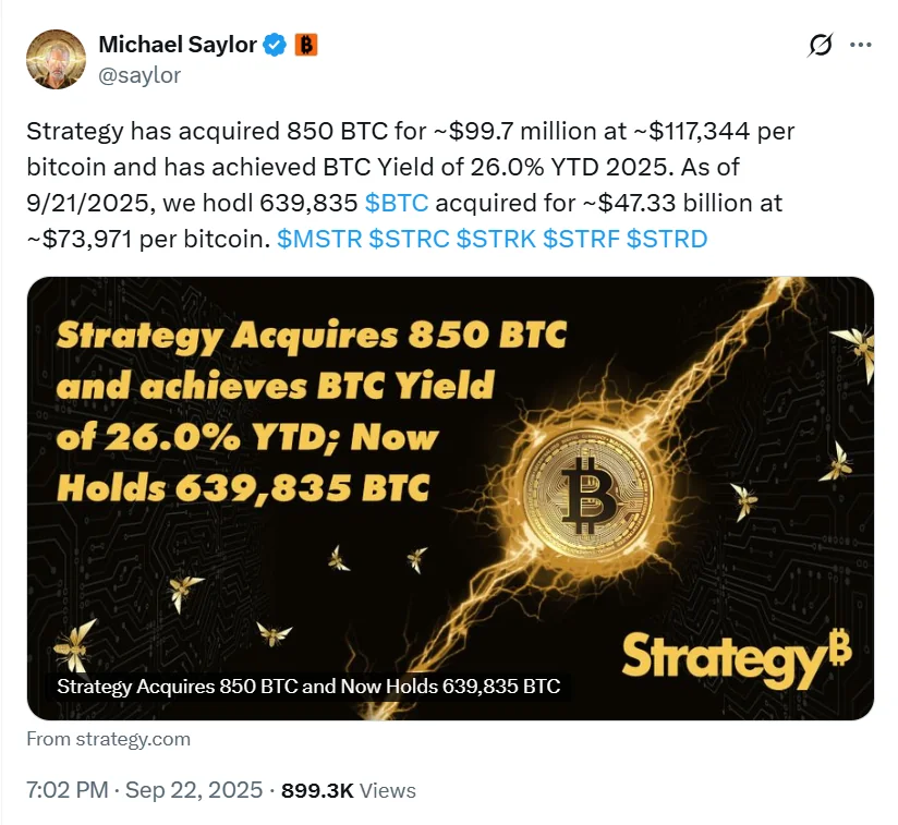Michael Saylor Shares On X