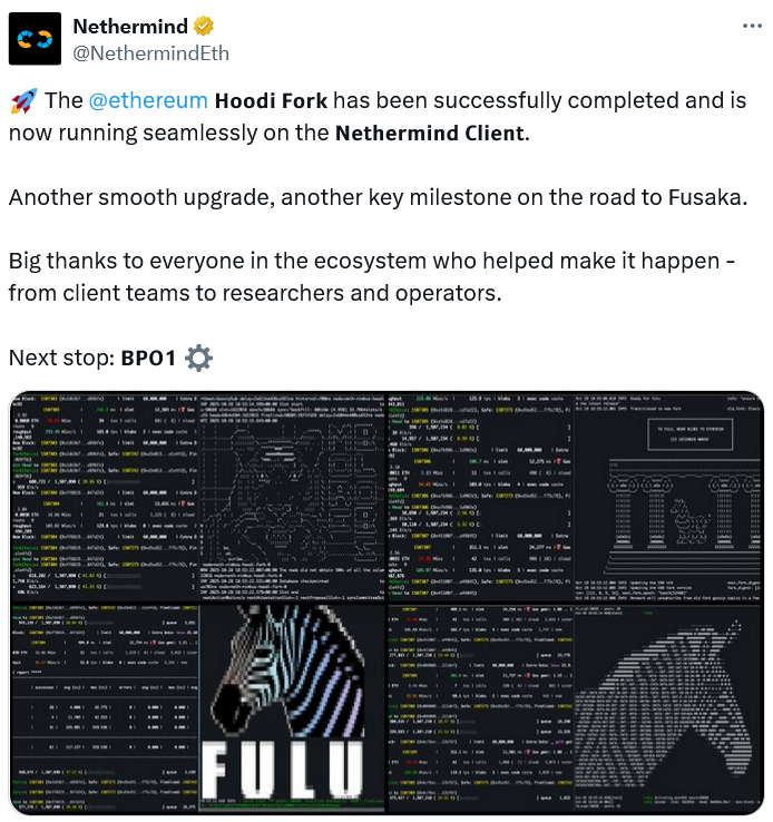 Ethereum’s Key Changes After the Fusaka Upgrade 2 Nethermind Team Posted On X