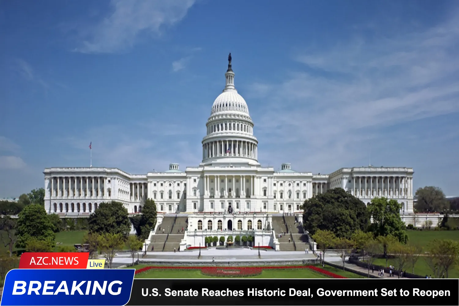 U.s. Senate Reaches Historic Deal, Government Set To Reopen After 40 Days Of Shutdown